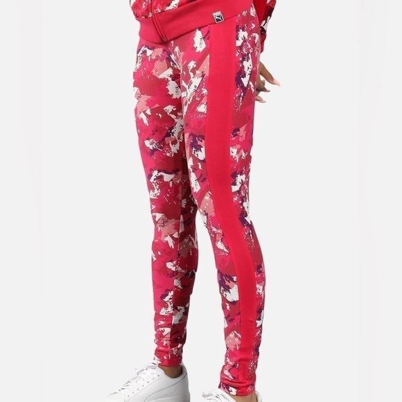Women’s Puma Archive Logo Leggings Pink White Size Small - Picture 3 of 16